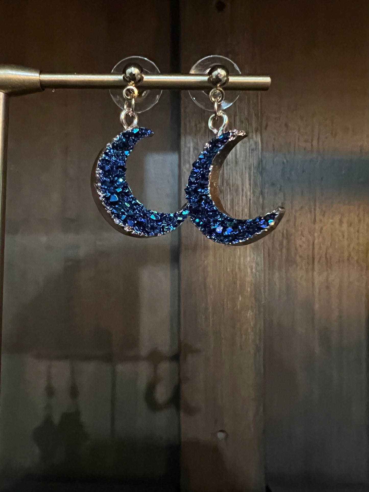 Exquisite Natural Stone Blue Moon Earrings